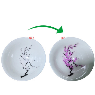Japanska magija Sakura šalica Zaslon s cvijetom koji mijenja boju na niskim temperaturama Sake šalica Keramička kung fu šalica za čaj Zdjela za čaj Sakura šalica
