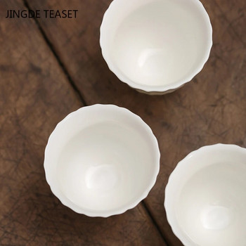 2 τμχ/παρτίδα Suet Jade Ceramics Φλυτζάνι τσαγιού γραφείου Τσάι πόσιμο μπολ Κινέζικης λευκής πορσελάνης τσαγιού Αξεσουάρ Ποτό μονό φλιτζάνι