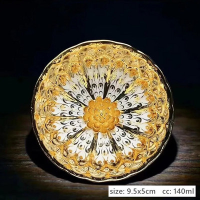 1 vnt./140 ml spalvingas povo arbatos puodelis Aukštos kokybės keramikinis meistro puodelis senovinės krosnies meditacijos arbatos puodelis buitinis mažas arbatos dubuo