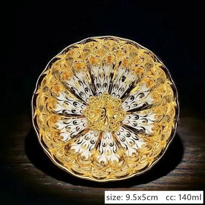 1 vnt./140 ml spalvingas povo arbatos puodelis Aukštos kokybės keramikinis meistro puodelis senovinės krosnies meditacijos arbatos puodelis buitinis mažas arbatos dubuo