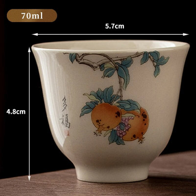 50/70 ml ceașcă de ceai din ceramică din ceramică din plantă, în stil japonez, set de ceai Kung Fu, ceașcă de porțelan, ceașcă de ceai creativă, realizată manual, acasă