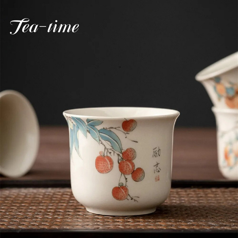 50/70 ml ceașcă de ceai din ceramică din ceramică din plantă, în stil japonez, set de ceai Kung Fu, ceașcă de porțelan, ceașcă de ceai creativă, realizată manual, acasă