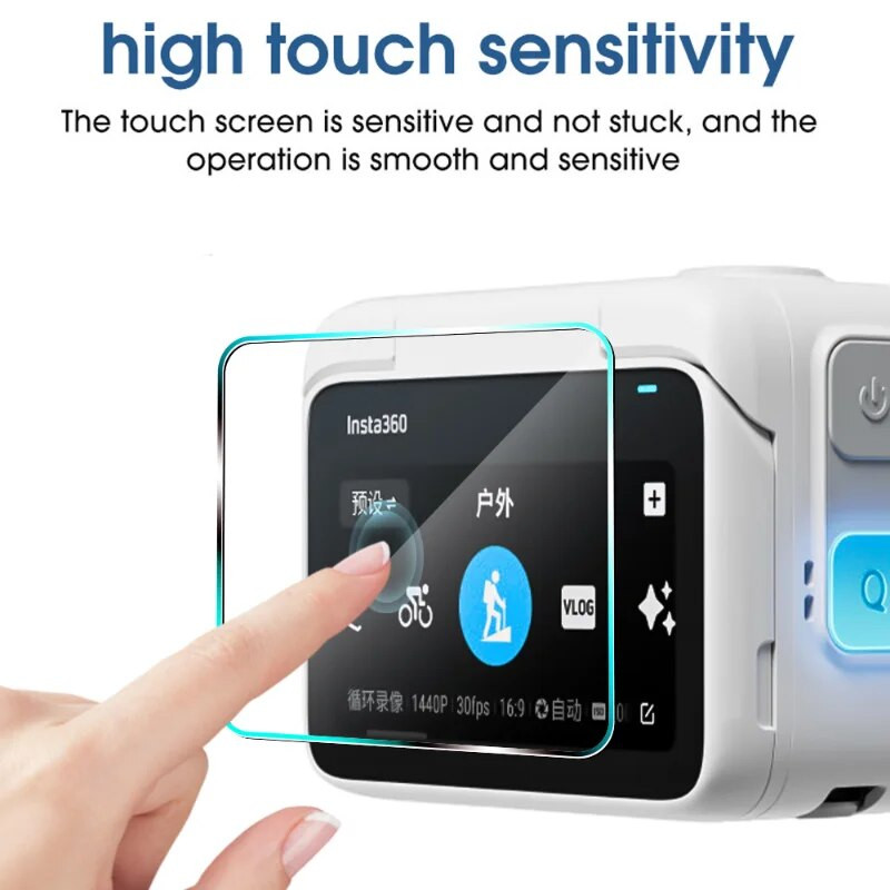 Skirta Insta360 GO 3 ekrano apsaugai, objektyvo apsauginei plėvelei, įbrėžimams atspari grūdintam stiklui, skirta Insta 360 GO3 fotoaparato priedams