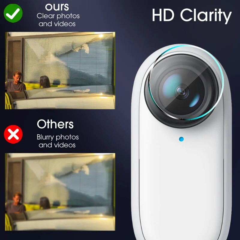 Skirta Insta360 GO 3 ekrano apsaugai, objektyvo apsauginei plėvelei, įbrėžimams atspari grūdintam stiklui, skirta Insta 360 GO3 fotoaparato priedams