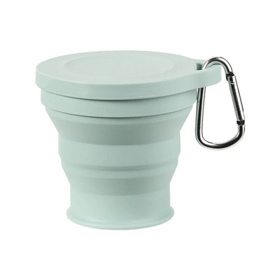 Ceașă pliabilă de 150 ml, mini ceașcă retractabilă din silicon, ceașcă de ceai portabilă cu capac, ceașcă telescopică de cafea pentru călătorie în aer liber