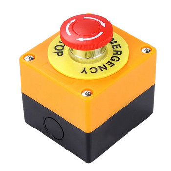 1 NO 1 NC 10A 660V Κουμπί διακοπής έκτακτης ανάγκης Κόκκινο μανιτάρι διακόπτης