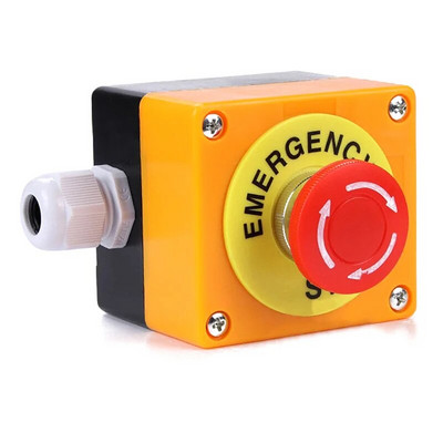 1 NO 1 NC 10A 660V Κουμπί διακοπής έκτακτης ανάγκης Κόκκινο μανιτάρι διακόπτης