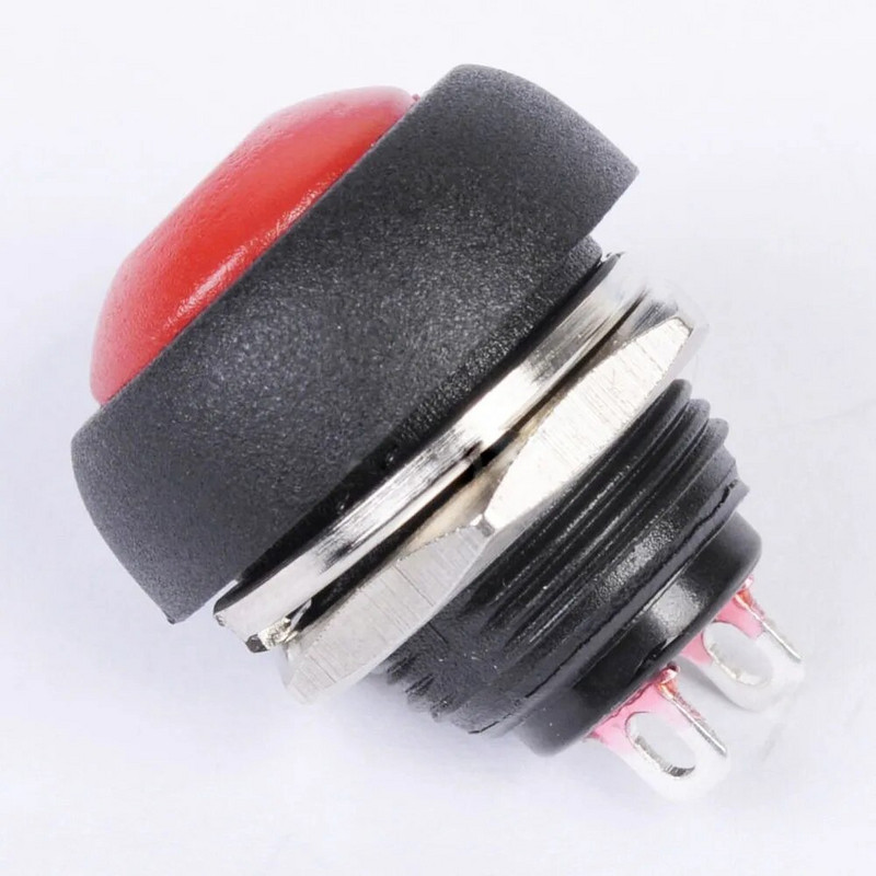 5 gab. 2 kontaktu mini slēdzis 12 Mm 1 A ūdensnecaurlaidīgs slēdzis Pbs33B 12 V īslaicīgs spiedpogas slēdzis Atiestatīšana, nebloķējošs Pbs-33B