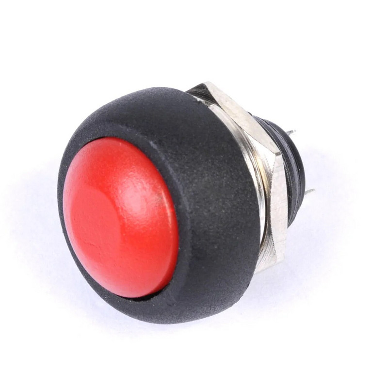 5 gab. 2 kontaktu mini slēdzis 12 Mm 1 A ūdensnecaurlaidīgs slēdzis Pbs33B 12 V īslaicīgs spiedpogas slēdzis Atiestatīšana, nebloķējošs Pbs-33B