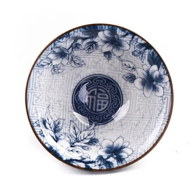 1 tk käsitsi maalitud koonustass Käsitsi valmistatud sinisest ja valgest portselanist teetassiga reisikeraamiline teekauss, kestendusevastane meditatsioonitassi teekomplekt