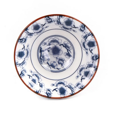 1 tk käsitsi maalitud koonustass Käsitsi valmistatud sinisest ja valgest portselanist teetassiga reisikeraamiline teekauss, kestendusevastane meditatsioonitassi teekomplekt