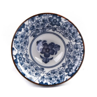 1 tk käsitsi maalitud koonustass Käsitsi valmistatud sinisest ja valgest portselanist teetassiga reisikeraamiline teekauss, kestendusevastane meditatsioonitassi teekomplekt