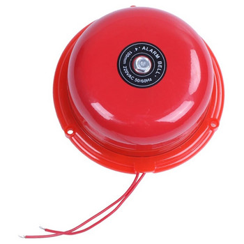 HOT-AC 220V 100 mm 4 инча Dia Училищна пожароизвестителна аларма с кръгла форма Електрически звънец Червен