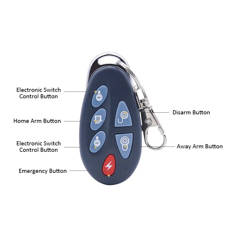 433 mhz/868 mhz Фокус Безжично поемане на дезактивиране 6 бутона с дистанционно управление Аларма Система за домашна сигурност ST-VGT ST-IIB ST-V