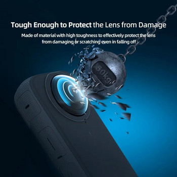 За Insta360 X3 Лепящи предпазители за обективи против надраскване Двойна леща 360 Mod За Insta 360 X3 Защитна капачка на обектива Аксесоари за фотоапарат 1 чифт