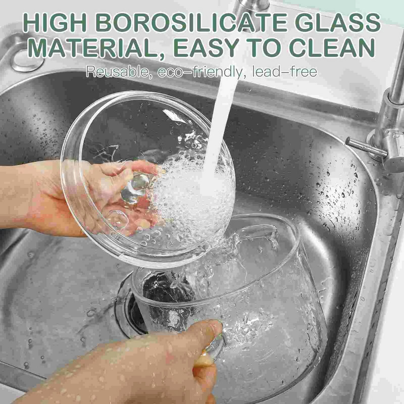 Lonac za juhu od visokog borosilikatnog stakla s poklopcem, prozirni stakleni lonac s dvostrukim ručkama Kućna posuda za kuhanje Lonci