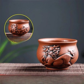 Ръчно изработен сервиз за чай Zisha, купа за чай, китайски стил, шарка на дракон, чайник от керамична глина, подарък за рожден ден, декорации