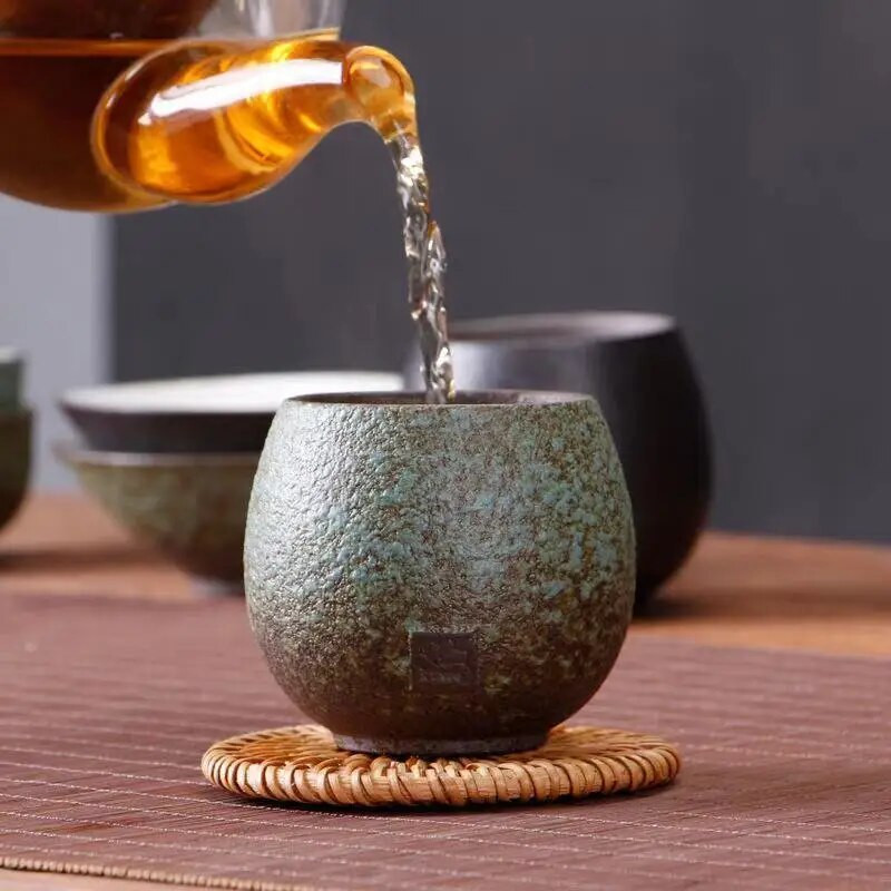 Keraminiai arbatos puodeliai, virtuvės valgomojo baro arbatos rinkinys, arbatos puodelis, smulkaus verslo reikmenys, 130 ml