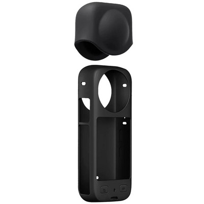 Zaštitna kapica za objektiv + poklopac za tijelo za Insta360 X3 Silikonsko kućište, zaštita za leće za Insta 360 X3 Dodatak protiv ogrebotina