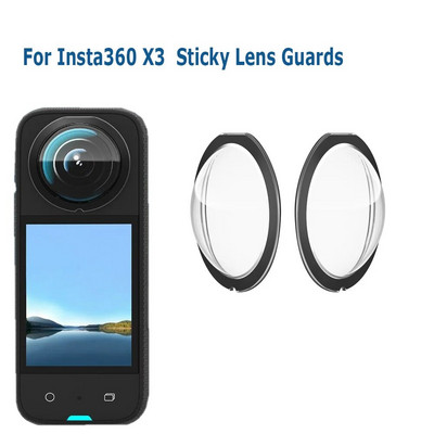 2бр. Защита срещу надраскване за Insta360 X3 Sticky Lens Guards Dual-Lens 360 Mod For Insta 360 X3 Protector Cap обектив Аксесоари за фотоапарат Ново