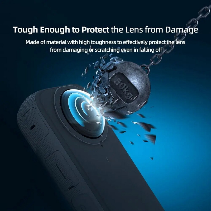 2 bucăți anti-zgârieturi pentru Insta360 X3 Apărătoare de lentile lipicioase Mod 360 cu lentile duble pentru Insta 360 X3 Capac de protecție pentru obiectiv Accesorii pentru cameră Nou