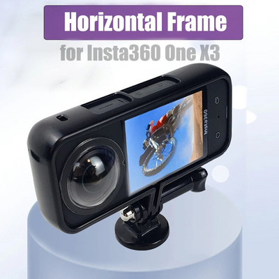Хоризонтална рамка за Insta360 One X3 странично отворена скоба с фиксирана граница Адаптер за монтаж на панорамна камера Аксесоари