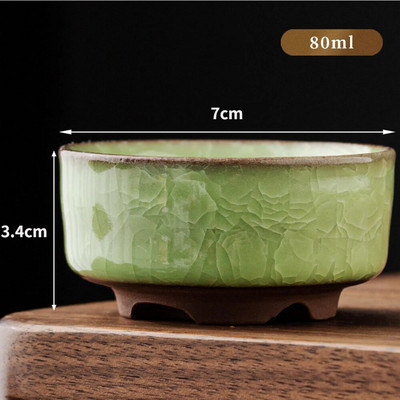 Boutique Longquan Black Ice Celadon Master Cup Handmade Ice Cracked Ceramic Teaset Teaset Chazhan Ceaș mare Sake pentru ceai