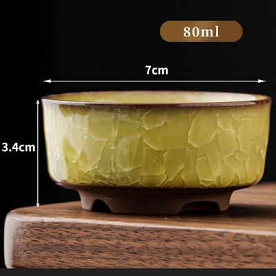 Boutique Longquan Black Ice Celadon Master Cup Handmade Ice Cracked Ceramic Teaset Teaset Chazhan Ceaș mare Sake pentru ceai