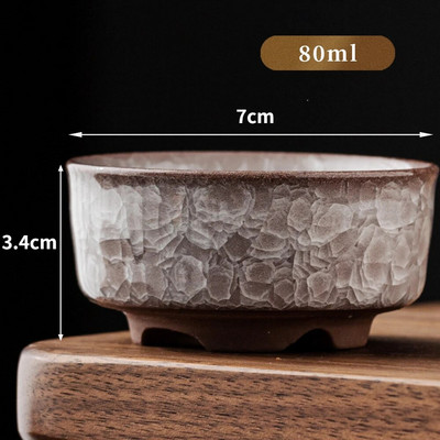 Boutique Longquan Black Ice Celadon Master Cup Handmade Ice Cracked Ceramic Teaset Teaset Chazhan Ceaș mare Sake pentru ceai
