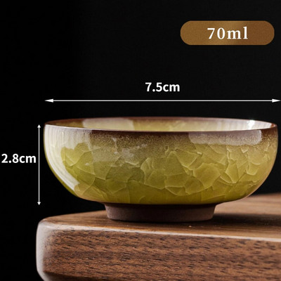 Boutique Longquan Black Ice Celadon Master Cup Handmade Ice Cracked Ceramic Teaset Teaset Chazhan Ceaș mare Sake pentru ceai
