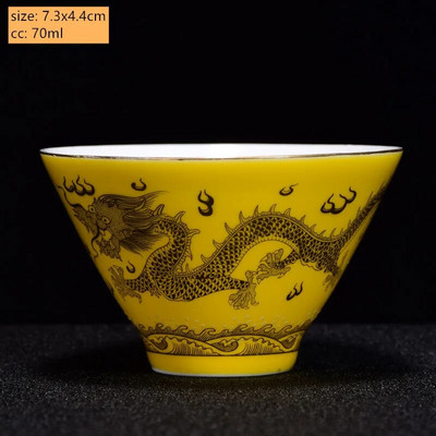 Kineska keramička šalica za čaj s uzorkom zmaja Porculanska kućanska mala zdjelica za čaj Boutique Prijenosna šalica za čaj Osobni master šalica za čaj Set