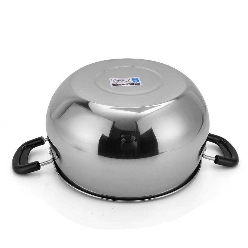 Nerūdijančio plieno pieno puodas Nelipnus sriubos puodai Keptuvės Virtuvė Wok Tinka indukcinei viryklei dujinė 14/18/22 cm