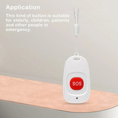 Mini avārijas poga bezvadu plastmasas durvju zvana zvana signalizācija āra elektroniska ar baterijām darbināma presēšanas piederums