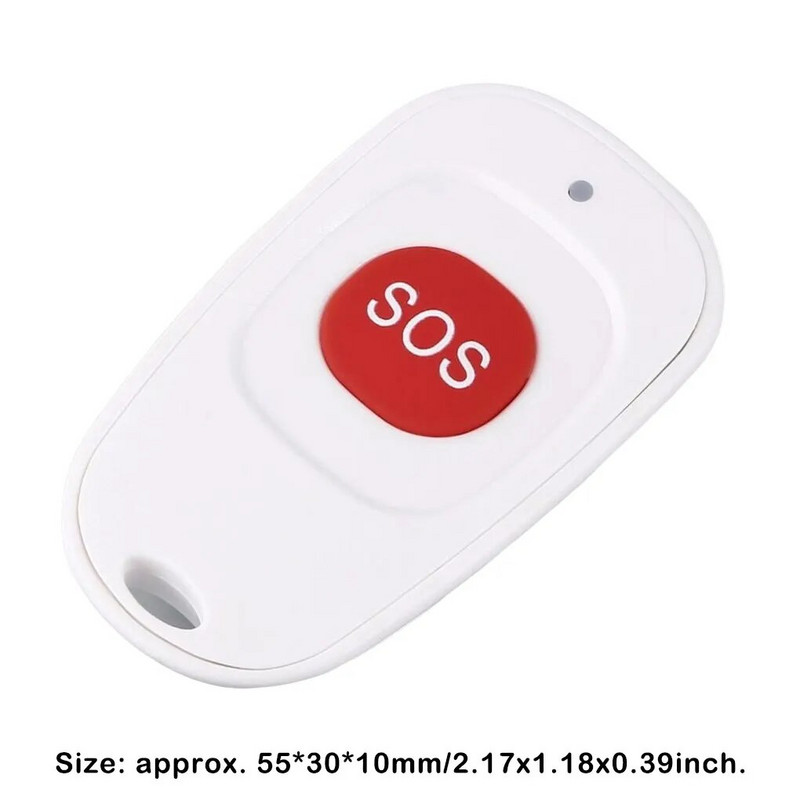 Mini avārijas poga bezvadu plastmasas durvju zvana zvana signalizācija āra elektroniska ar baterijām darbināma presēšanas piederums