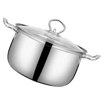 Тенджера за супа от неръждаема стомана Тенджери за готвене Капаци Тенджера за хранене Метални кухненски принадлежности Храна