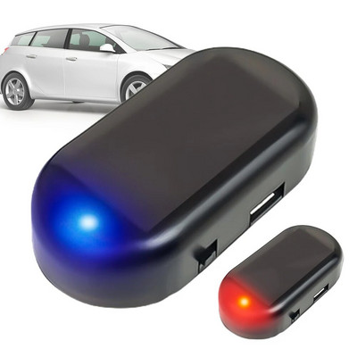 Päikeseenergial töötava auto võltsturvavalgus sinine/punane valgus simuleeritud näivhäire LED võltsturvavalgus juhtmevaba strobe signaali alarm