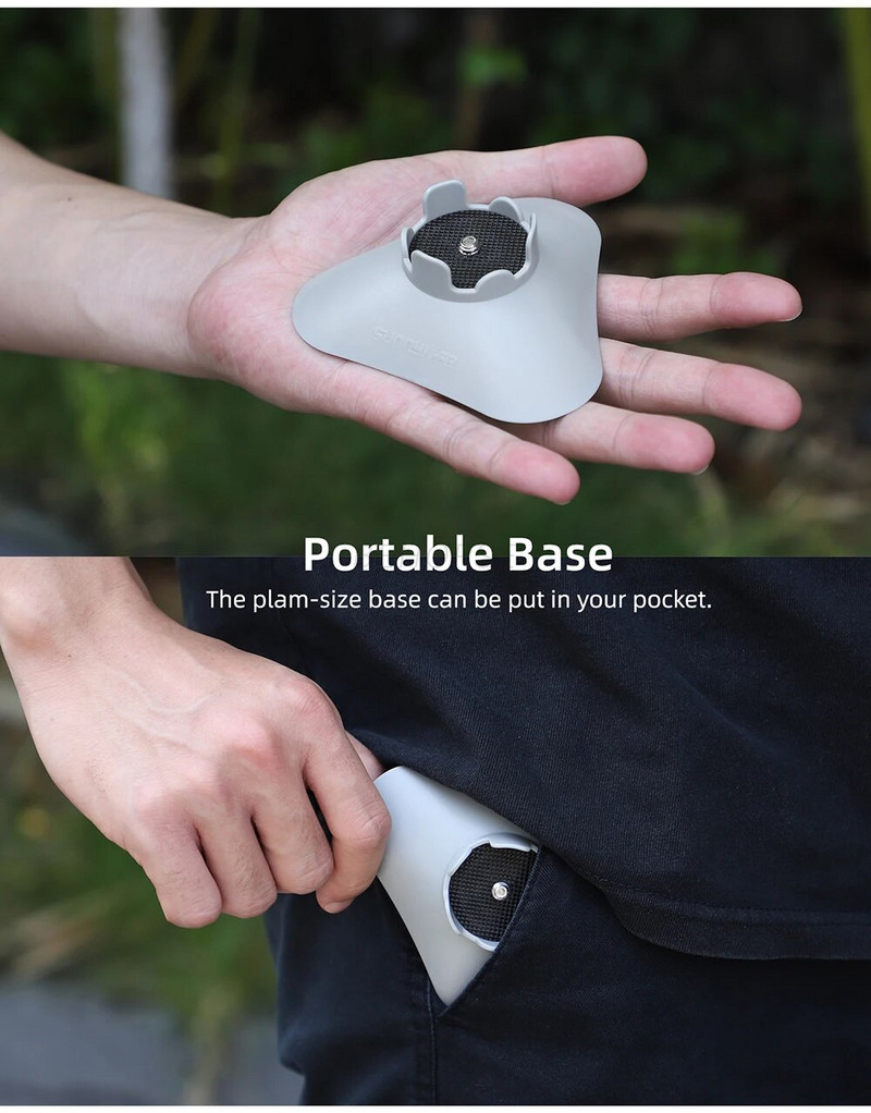 Hordozható stabilizátor-támasztó talp Insta360 Flow Base mobiltelefon-tartóhoz, megerősített állványos fényképezőgép-tartozékok