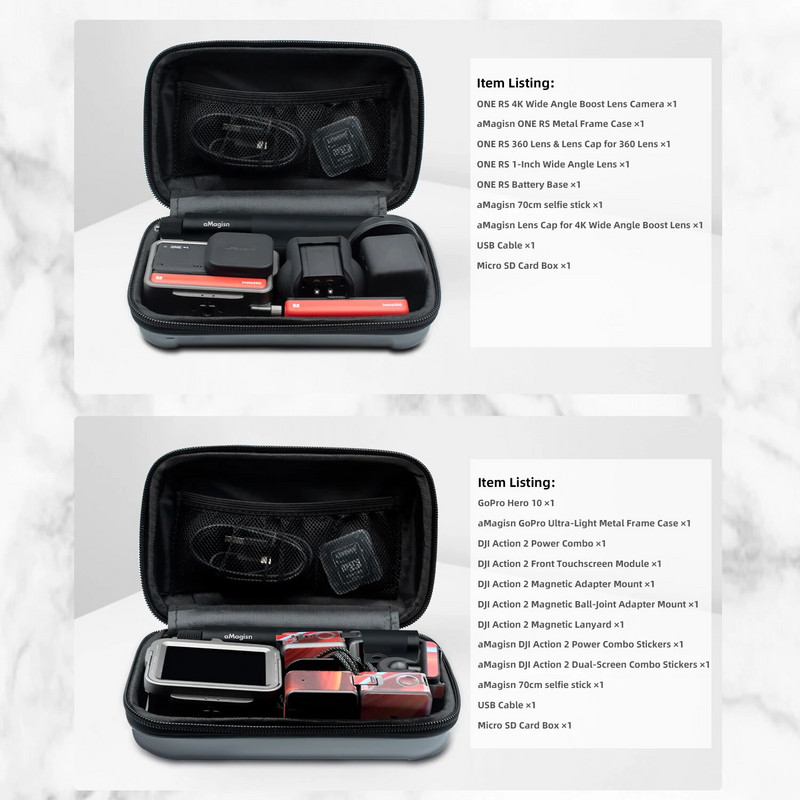 Geantă de depozitare pentru Insta360 GO 3 Geantă portabilă Geantă mică pentru agățat Geanta de transport Accesoriu pentru cameră de acțiune