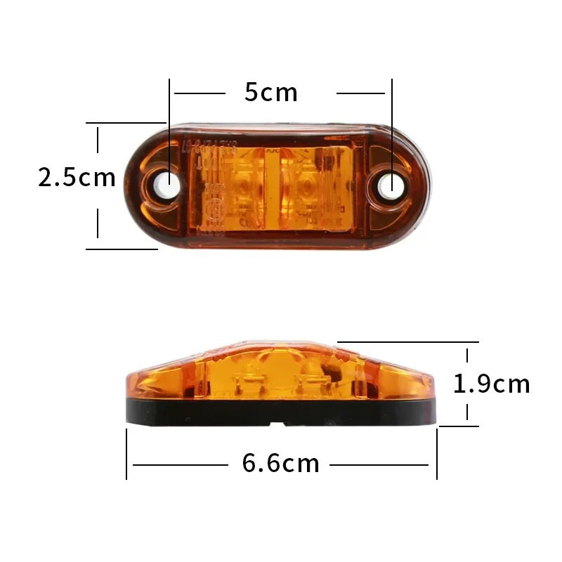 24v 12v merevaigukollane LED külgmised gabariidituled veoautodele.
