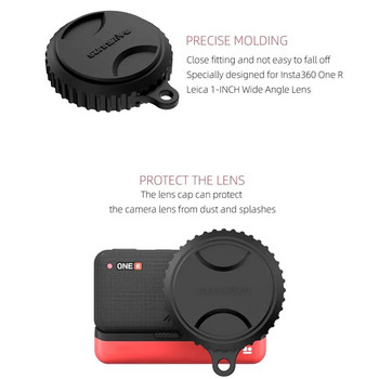 Нов калъф Аксесоар Капак на обектива на камерата Защитна капачка на обектива Силикон за Insta360 ONE RS/R 1-инчов Leica