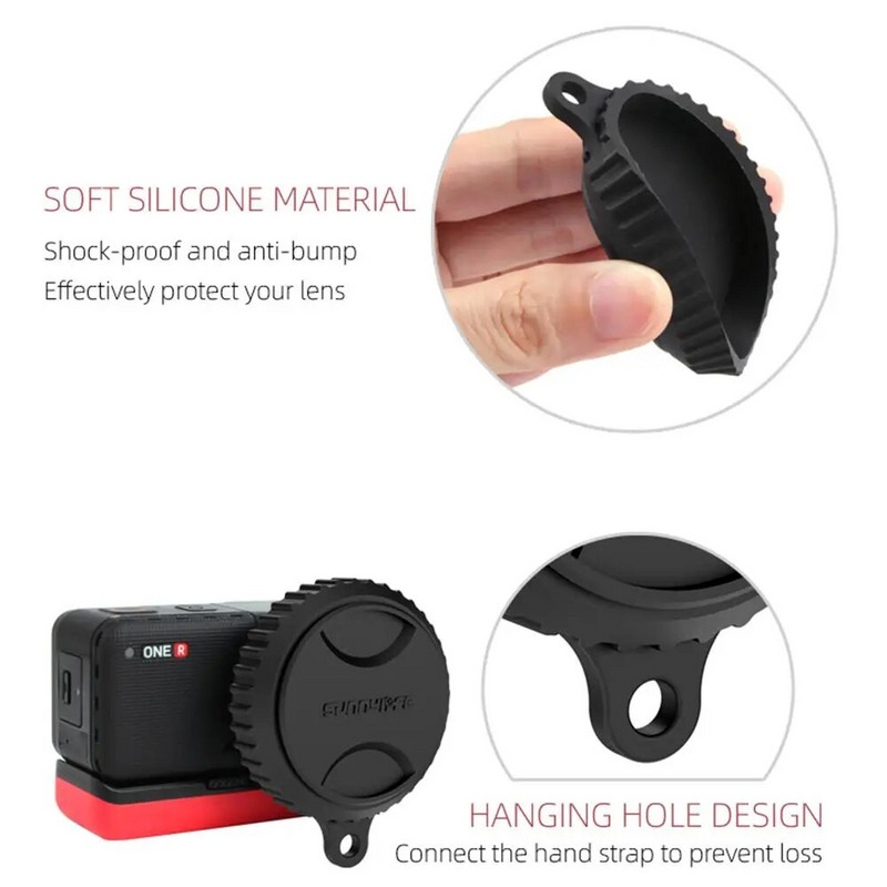 Naujas dėklo priedas fotoaparato objektyvo dangtelis, apsauginis objektyvo dangtelis, skirtas Insta360 ONE RS/R 1 colio Leica