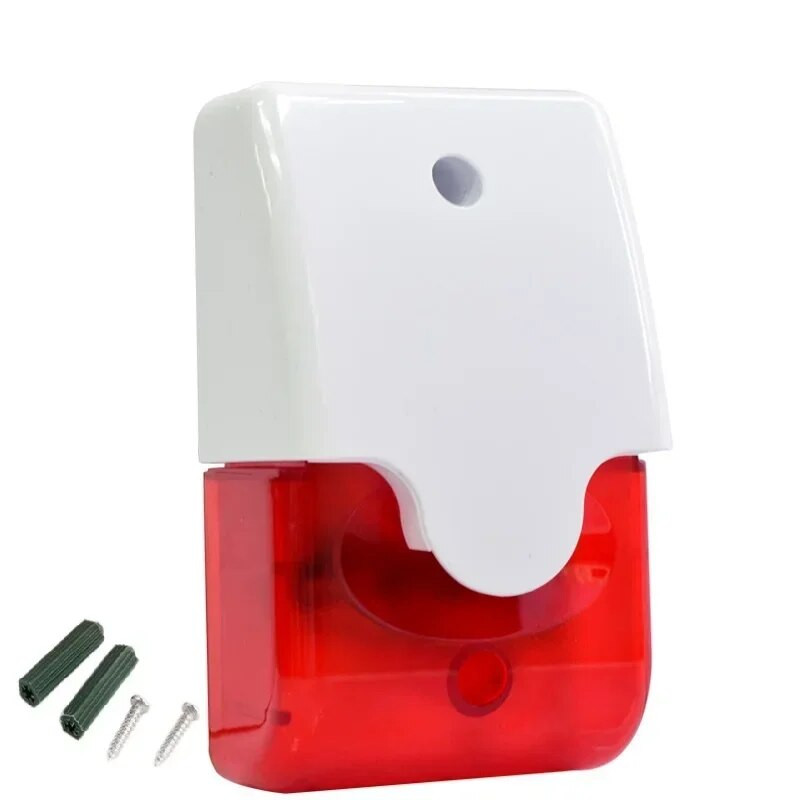 Vilkuv sireen Alarm 103 dB Helisignaal 12V/24V/220V Juhtmed Vilkuv Alarm Välisalarm Tuled Politsei Strobe Light Sireen Politsei