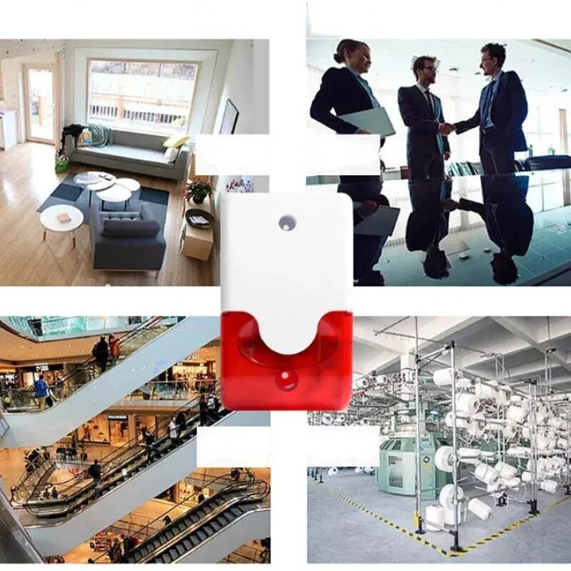 Vilkuv sireen Alarm 103 dB Helisignaal 12V/24V/220V Juhtmed Vilkuv Alarm Välisalarm Tuled Politsei Strobe Light Sireen Politsei