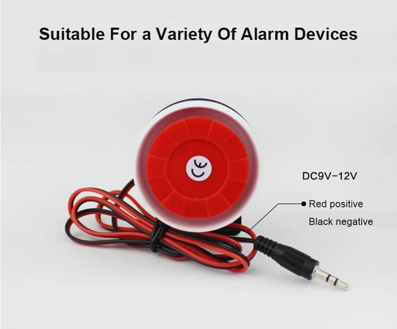 Sgooway 5v 12V juhtmega sireen 10 tükki 120 db häiresüsteemi jaoks Tasuta kohaletoimetamine