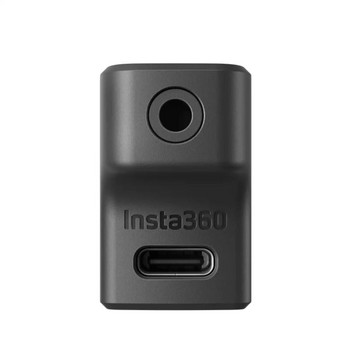 Insta360 Ace Pro Mic Adapter Βάση μικροφώνου ήχου Type-C Θύρες 3,5mm Εγγραφή και φόρτιση για αξεσουάρ ACE & ACE PRO