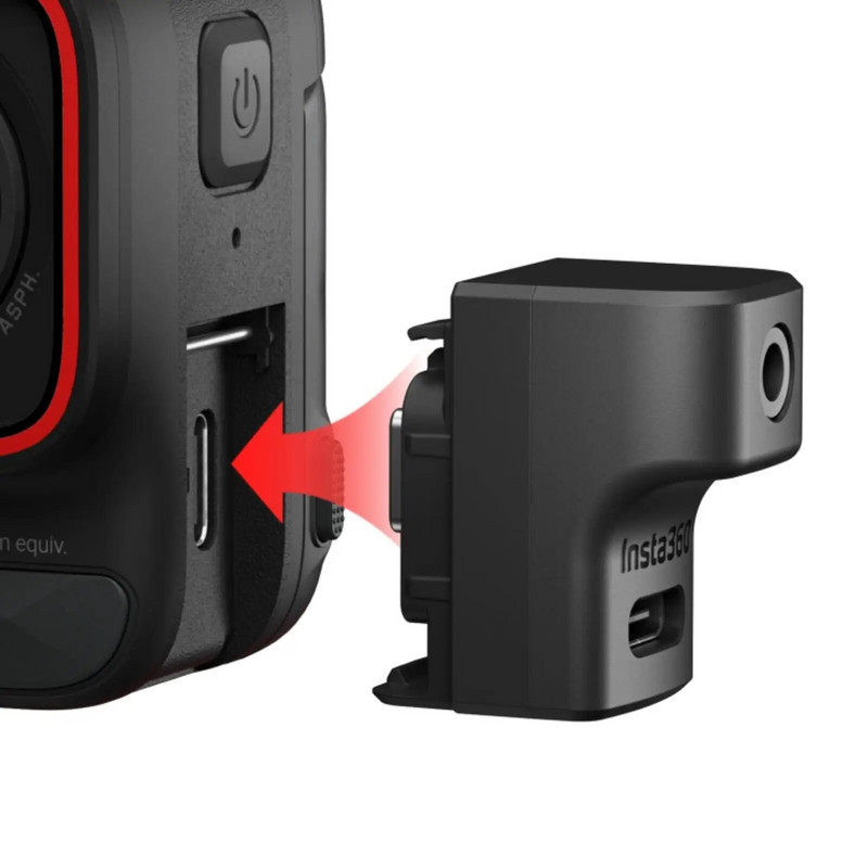 Insta360 Ace Pro adapter za mikrofon Audio nosač za mikrofon Tip-C 3,5 mm priključci Snimanje i punjenje za ACE & ACE PRO dodatak