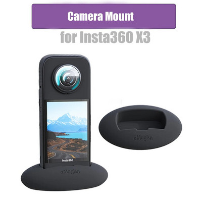 За Insta360 X3 Camera Mount Desk Stand Mount Base Holder Силиконова докинг станция за превозно средство Поддръжка Аксесоар за екшън камера