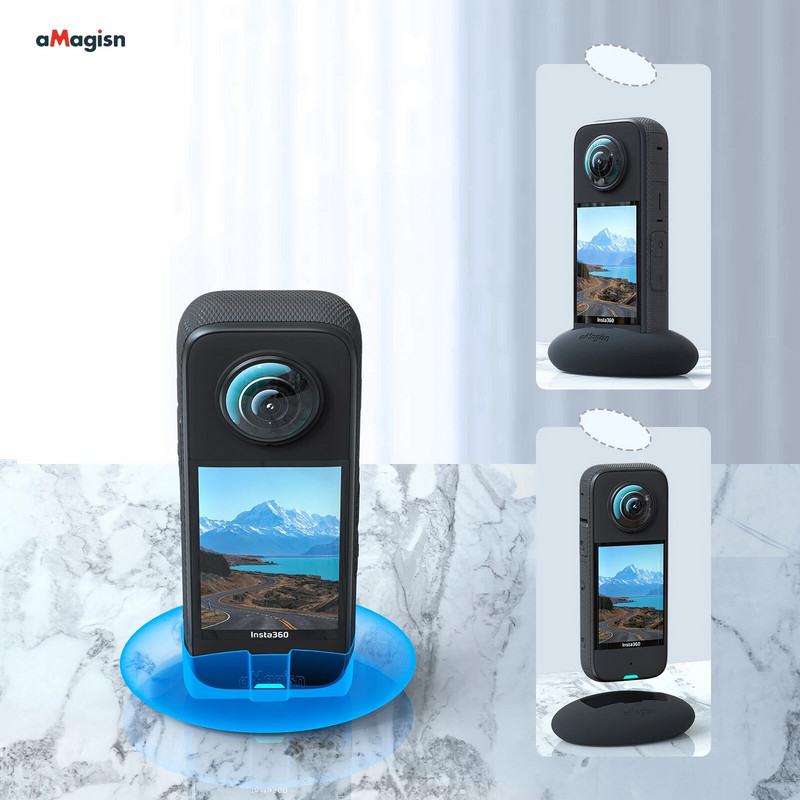 „Insta360 X3“ fotoaparato tvirtinimo prie stalo stovo pagrindo laikiklis silikoninis transporto priemonės doko atrama veiksmo kameros priedas