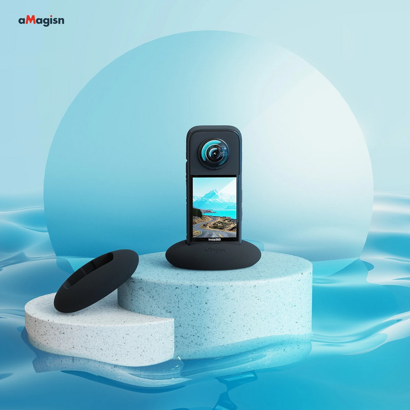 „Insta360 X3“ fotoaparato tvirtinimo prie stalo stovo pagrindo laikiklis silikoninis transporto priemonės doko atrama veiksmo kameros priedas