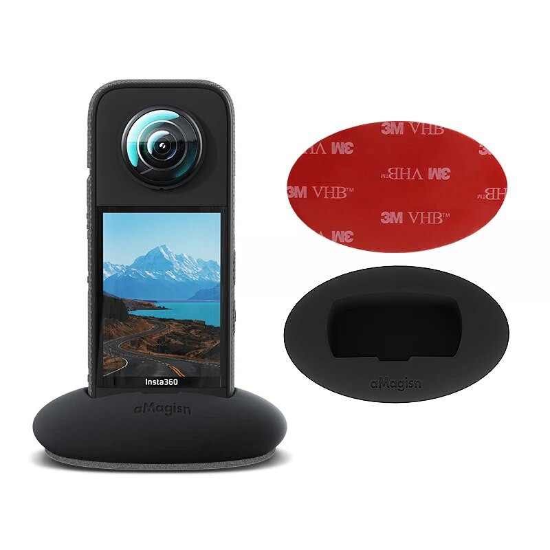 „Insta360 X3“ fotoaparato tvirtinimo prie stalo stovo pagrindo laikiklis silikoninis transporto priemonės doko atrama veiksmo kameros priedas